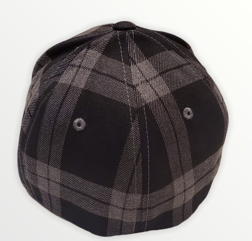 Woodsman Flexfit Grey/Black Plaid