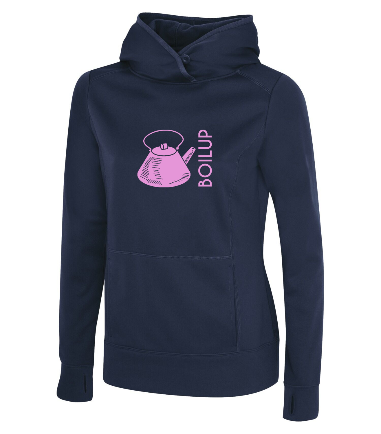 Ladies Poly Kettle Hoodie Navy
