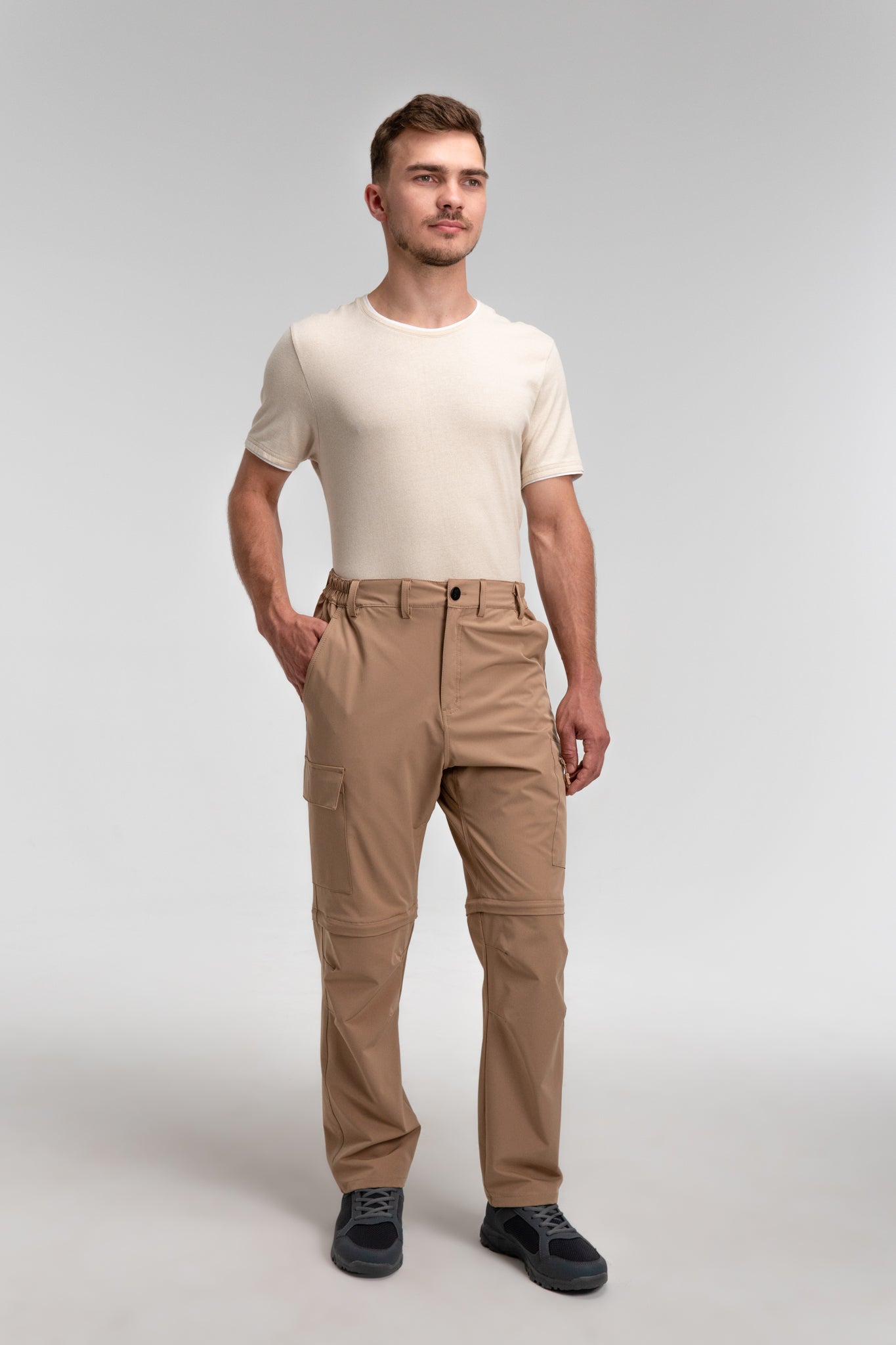 CLEARANCE: 2-in-1 "Zip-Off" Water Resistant Cargo Pant Shorts