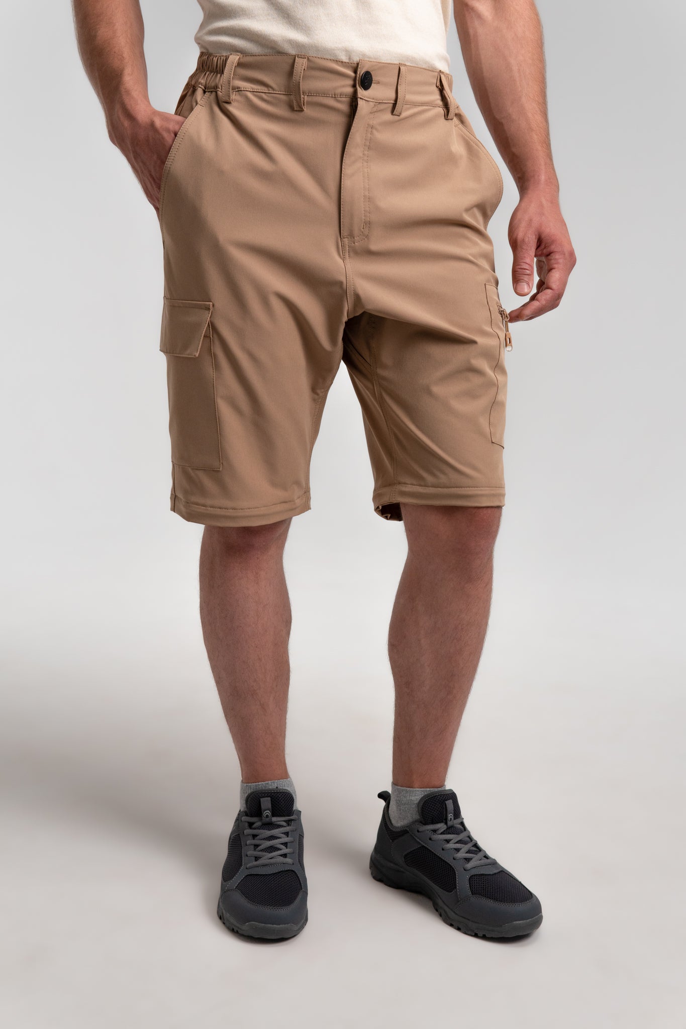 CLEARANCE: 2-in-1 "Zip-Off" Water Resistant Cargo Pant Shorts